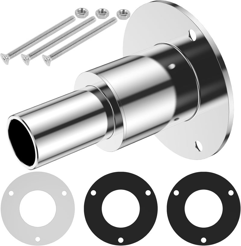 KNFFSAAJL Stainless Steel 316 Straight Thru Hull Exhaust Skin Diesel Heater Exhaust Pipe Thru Wall Fitting 24mm Tube Pipe Socket Hardware Through Hull Exhaust for Boats Car Truck Diesel Parking Heaters - Image 1